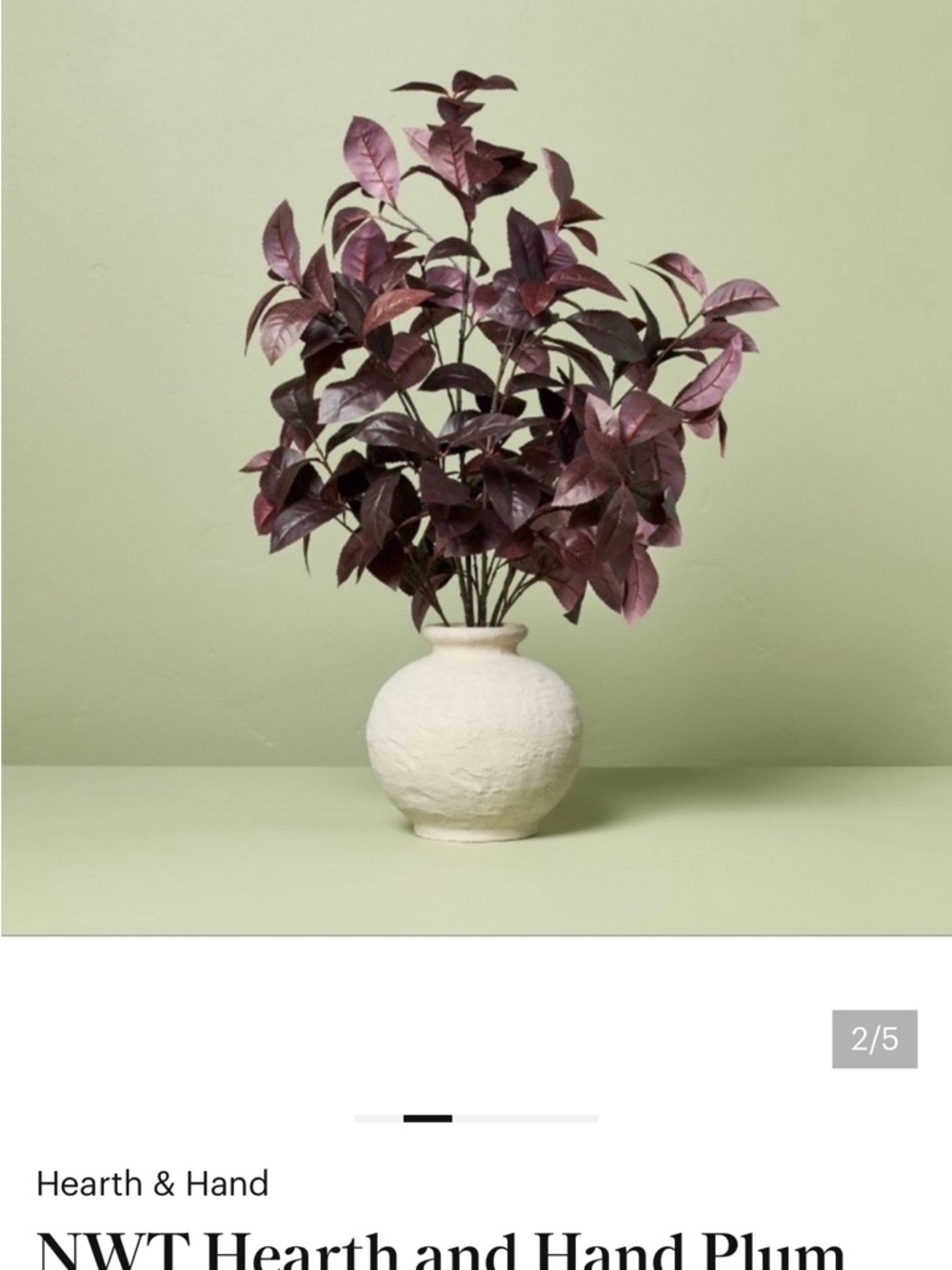 Hearth & Hand Plum 26” Faux Branch Arrangement